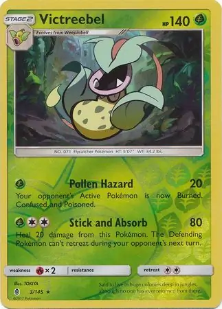 Victreebel Reverse Holo Pokemon card from Guardians Rising