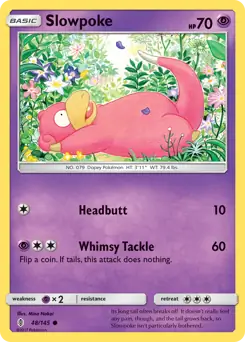 Slowpoke Pokemon card from Guardians Rising