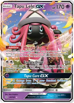 Tapu Lele GX Pokemon card from Guardians Rising