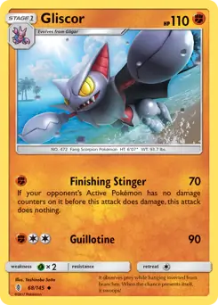 Gliscor Pokemon card from Guardians Rising