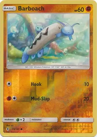 Barboach Reverse Holo Pokemon card from Guardians Rising