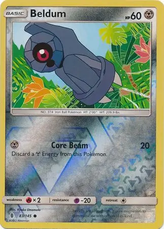 Beldum Reverse Holo Pokemon card from Guardians Rising