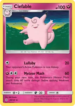 Clefable Pokemon card from Guardians Rising