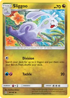 Sliggoo Pokemon card from Guardians Rising