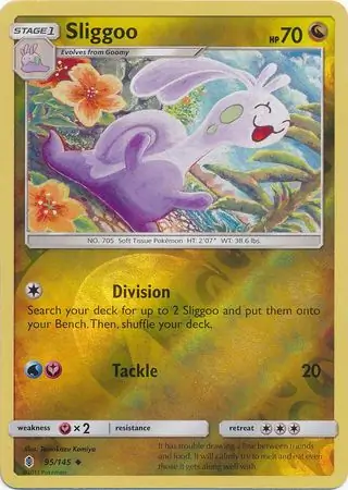 Sliggoo Reverse Holo Pokemon card from Guardians Rising