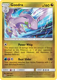 Goodra Pokemon card from Guardians Rising