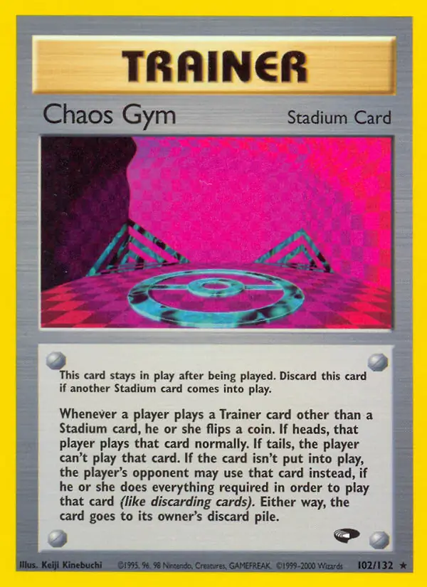 Chaos Gym Pokemon card from Gym Challenge