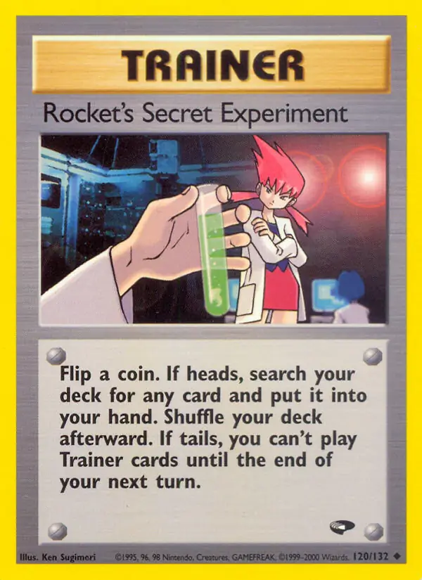 Rocket's Secret Experiment Pokemon card from Gym Challenge
