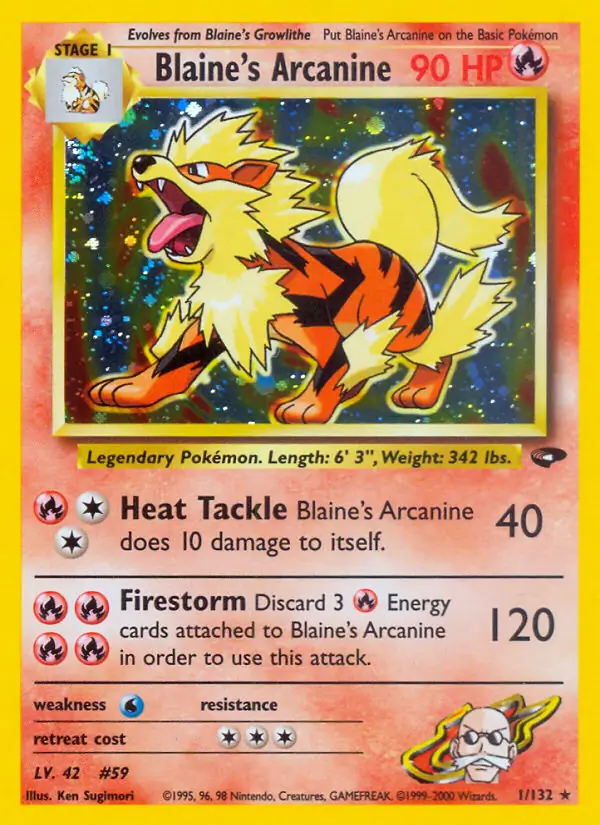 Blaine's Arcanine Holo