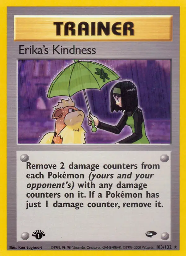 Erika's Kindness Pokemon card from Gym Challenge 1st Edition