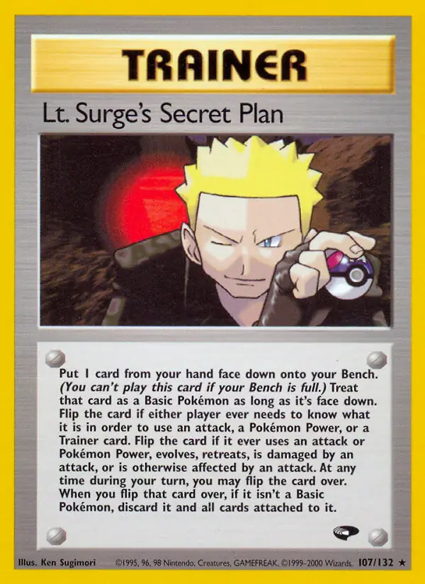 Lt. Surge's Secret Plan Pokemon card from Gym Challenge 1st Edition