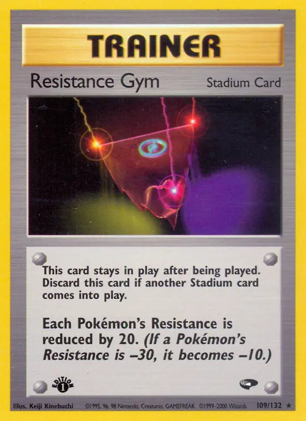 Resistance Gym Pokemon card from Gym Challenge 1st Edition