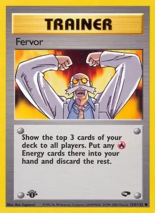Fervor Pokemon card from Gym Challenge 1st Edition