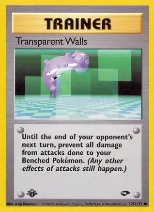 Transparent Walls Pokemon card from Gym Challenge 1st Edition