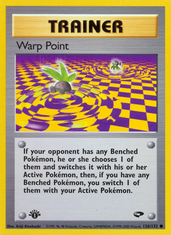 Warp Point Pokemon card from Gym Challenge 1st Edition