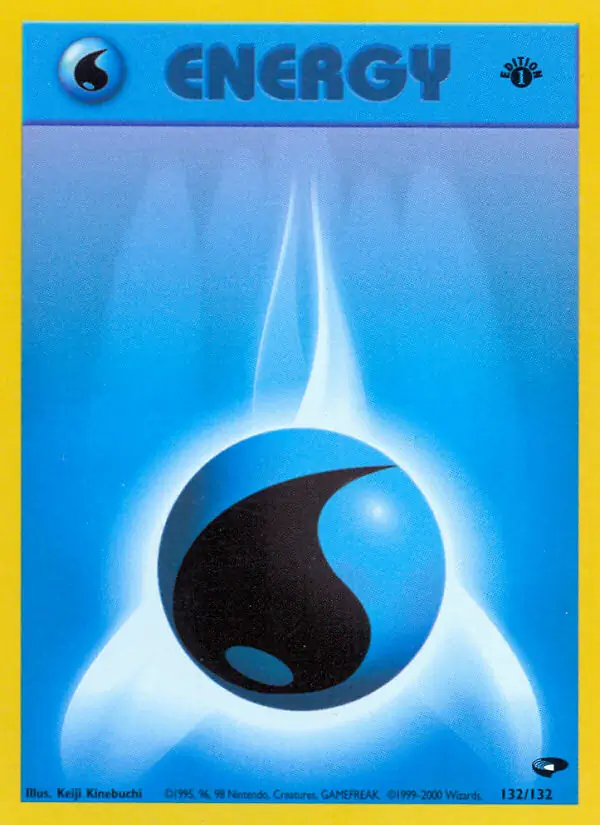 Water Energy Pokemon card from Gym Challenge 1st Edition