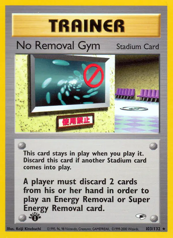 No Removal Gym Pokemon card from Gym Heroes 1st Edition