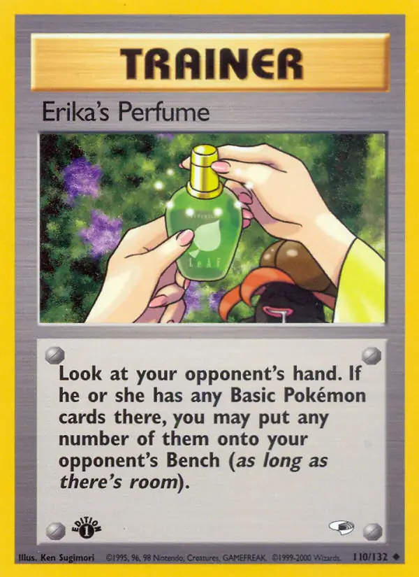 Erika's Perfume Pokemon card from Gym Heroes 1st Edition