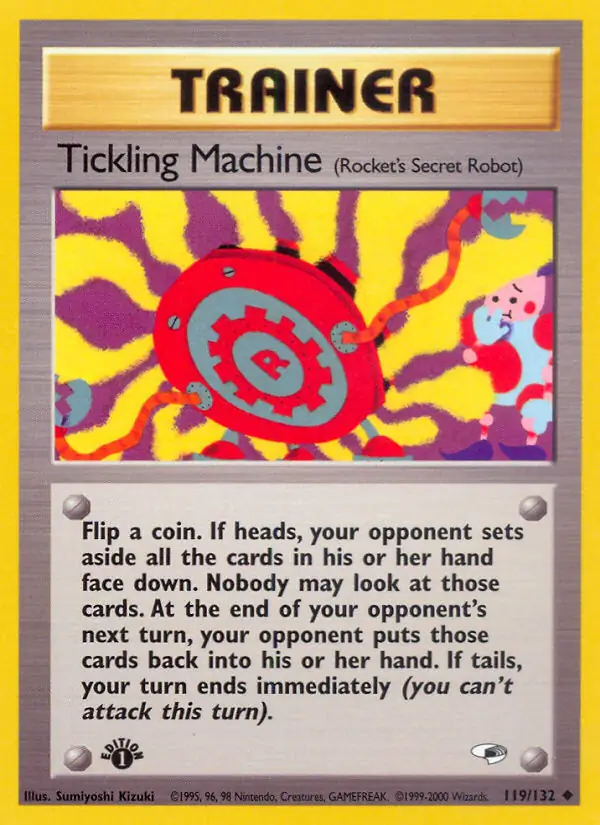 Tickling Machine Pokemon card from Gym Heroes 1st Edition