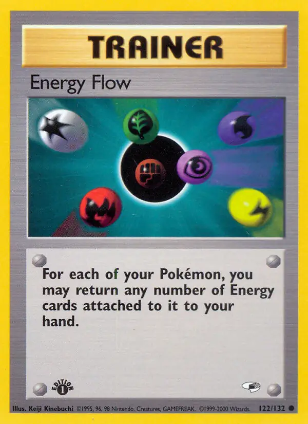 Energy Flow Pokemon card from Gym Heroes 1st Edition