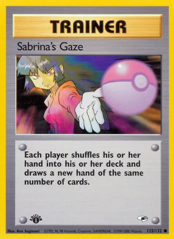 Sabrina's Gaze Pokemon card from Gym Heroes 1st Edition