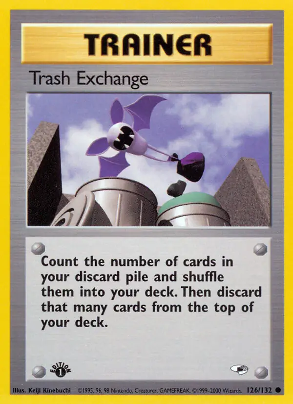 Trash Exchange Pokemon card from Gym Heroes 1st Edition