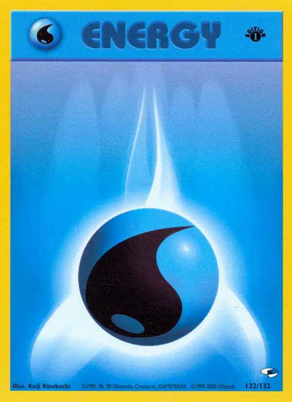 Water Energy Pokemon card from Gym Heroes 1st Edition