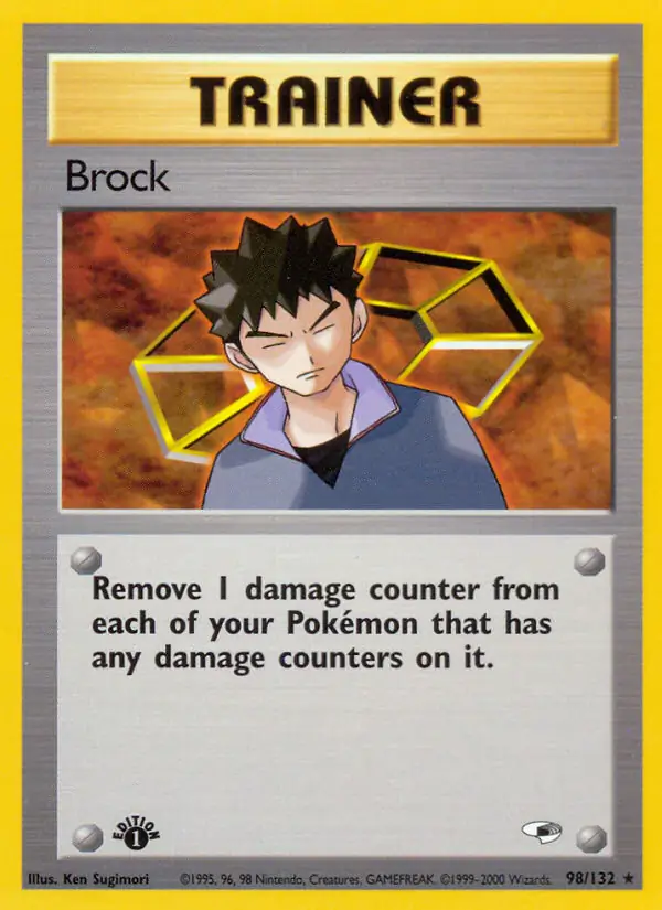 Brock Pokemon card from Gym Heroes 1st Edition