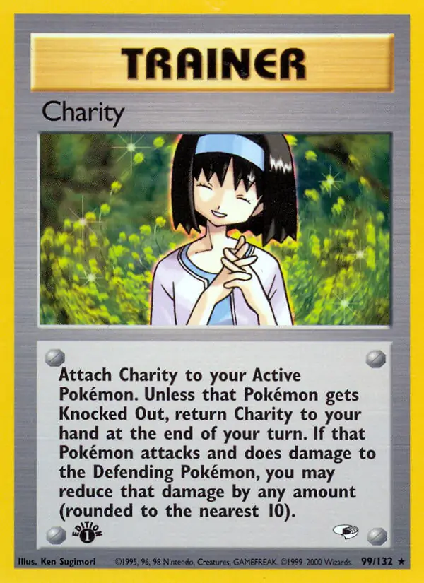 Charity Pokemon card from Gym Heroes 1st Edition