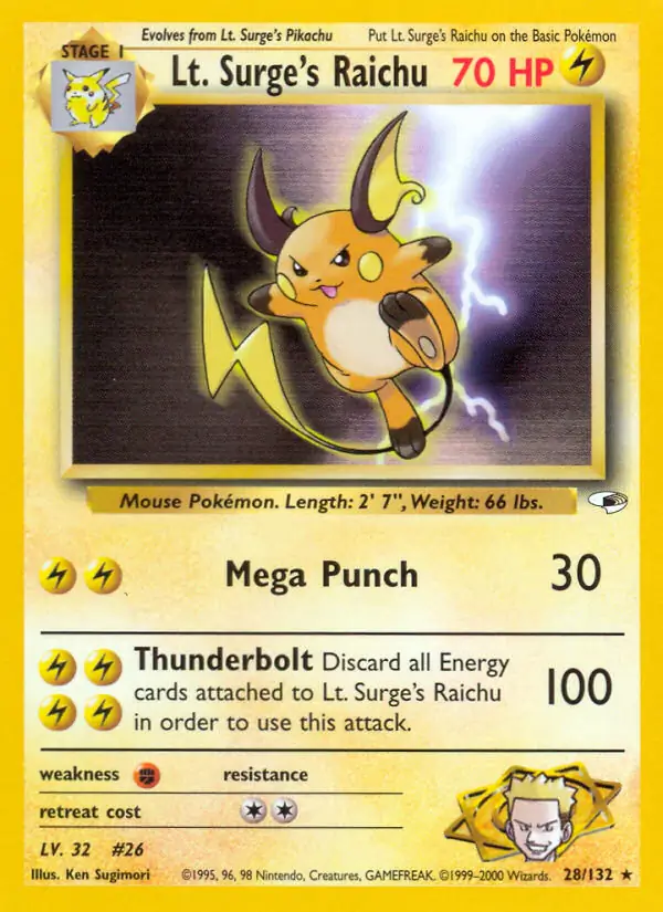 Lt. Surge's Raichu Holo