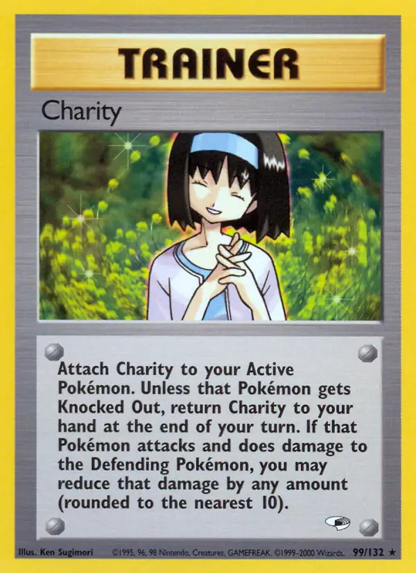 Charity Pokemon card from Gym Heroes