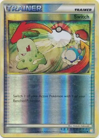 Switch Reverse Holo Pokemon card from HeartGold SoulSilver
