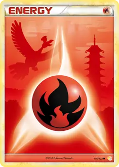 Fire Energy Pokemon card from HeartGold SoulSilver