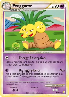 Exeggutor Pokemon card from HeartGold SoulSilver