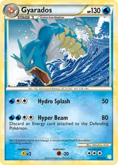 Gyarados Pokemon card from HeartGold SoulSilver