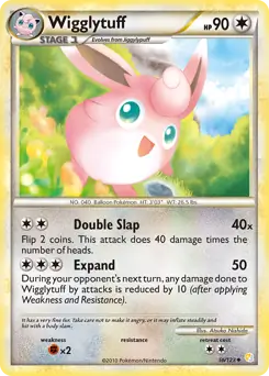 Wigglytuff Pokemon card from HeartGold SoulSilver