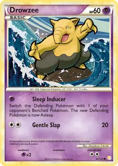 Drowzee Pokemon card from HeartGold SoulSilver
