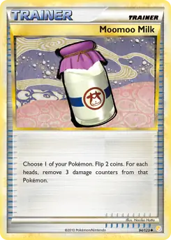 Moomoo Milk Pokemon card from HeartGold SoulSilver