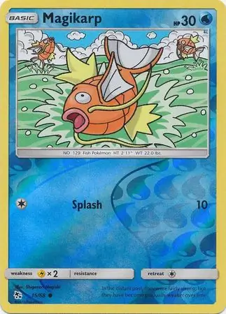 Magikarp Reverse Holo Pokemon card from Hidden Fates