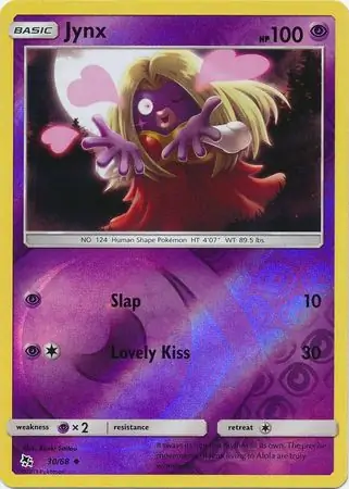 Jynx Reverse Holo Pokemon card from Hidden Fates