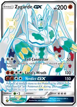 Zygarde GX Pokemon card from Hidden Fates
