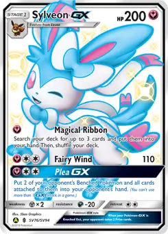 Sylveon GX Pokemon card from Hidden Fates
