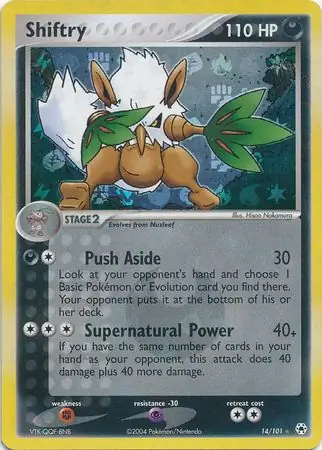 Shiftry Reverse Holo Pokemon card from Hidden Legends
