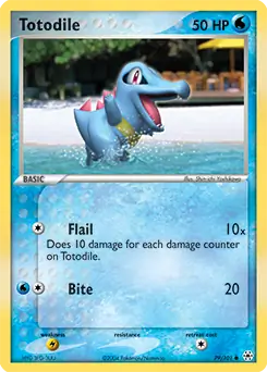 Totodile Pokemon card from Hidden Legends