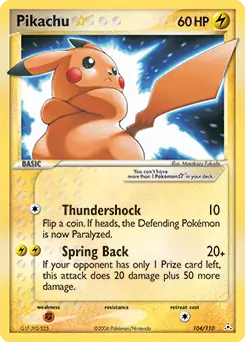Pikachu Gold Star