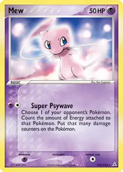 Mew Holo Pokemon card from Holon Phantoms