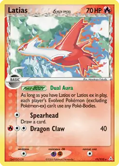 Latias Holo Pokemon card from Holon Phantoms