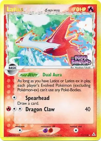 Latias Reverse Holo Pokemon card from Holon Phantoms