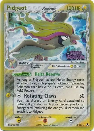 Pidgeot Reverse Holo Pokemon card from Holon Phantoms