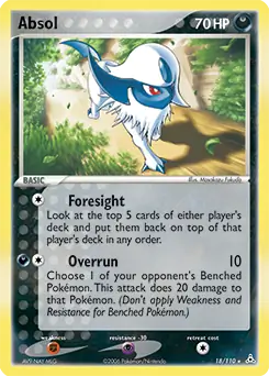 Absol Pokemon card from Holon Phantoms